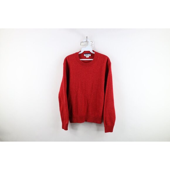 Vtg 90s Streetwear Womens Large Blank Rainbow Fleck Wool Blend Knit Sweater USA - Picture 1 of 10